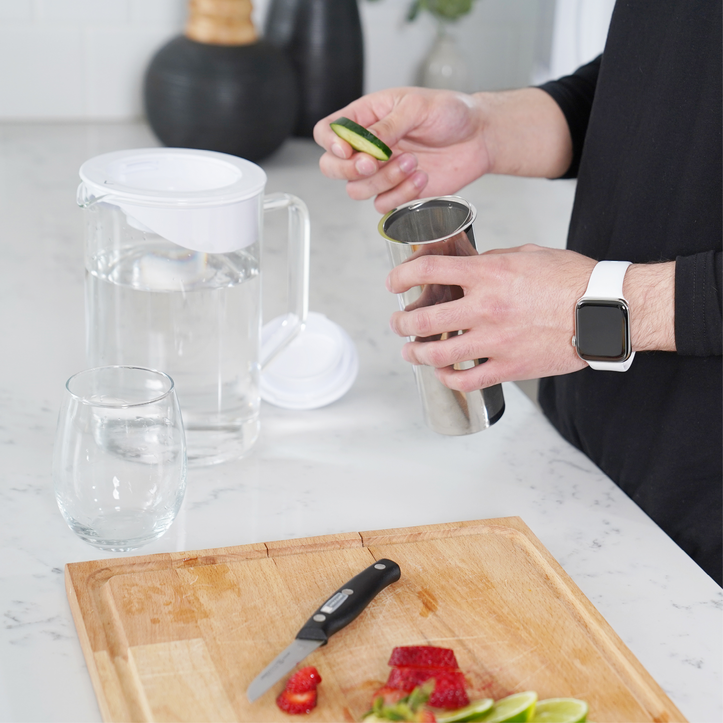 Carafe AquaTru - Couvercle infuseur avec pichet en verre