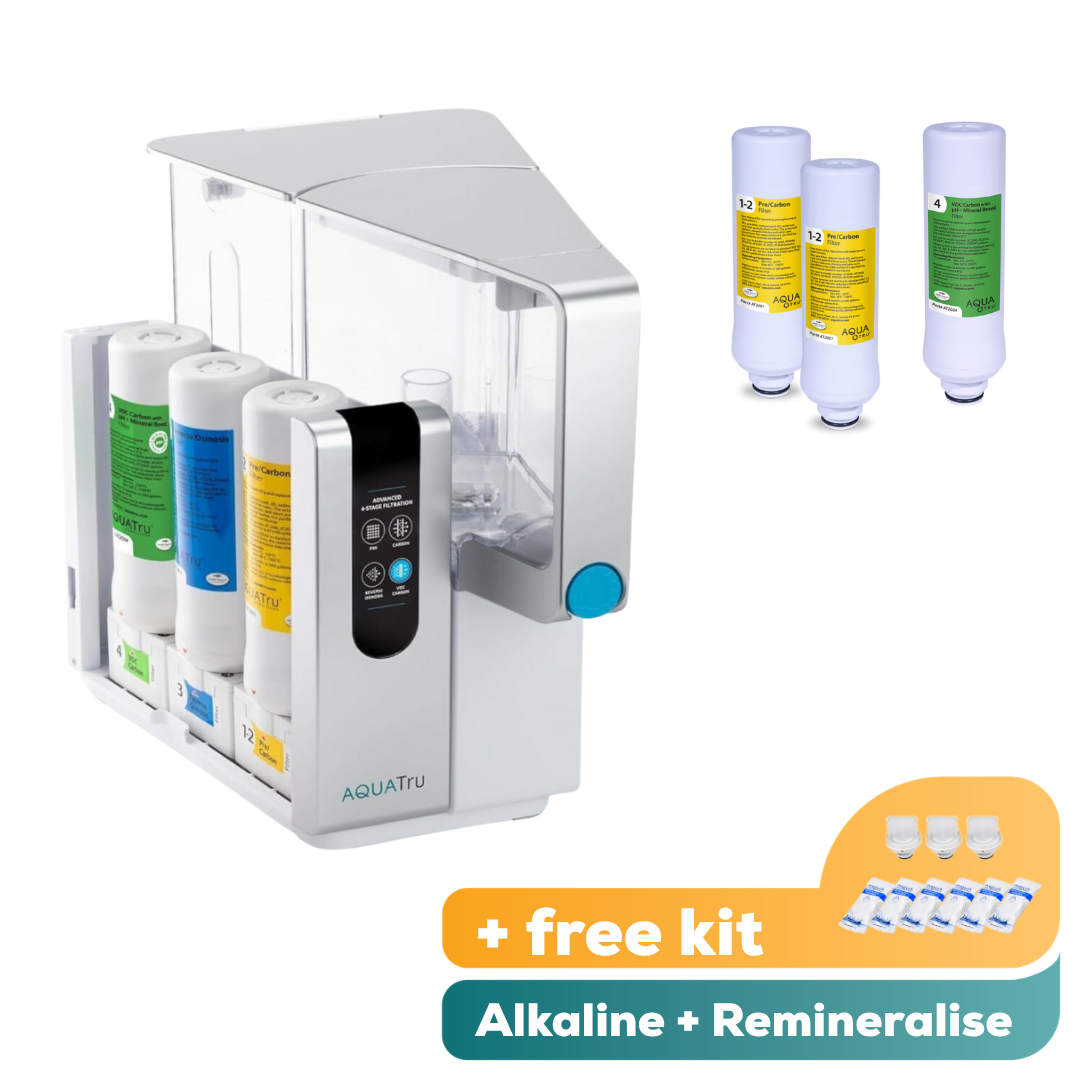 AquaTru Classic - Unité alcaline + pack de filtres pour 1 an + kit de détartrage GRATUIT !