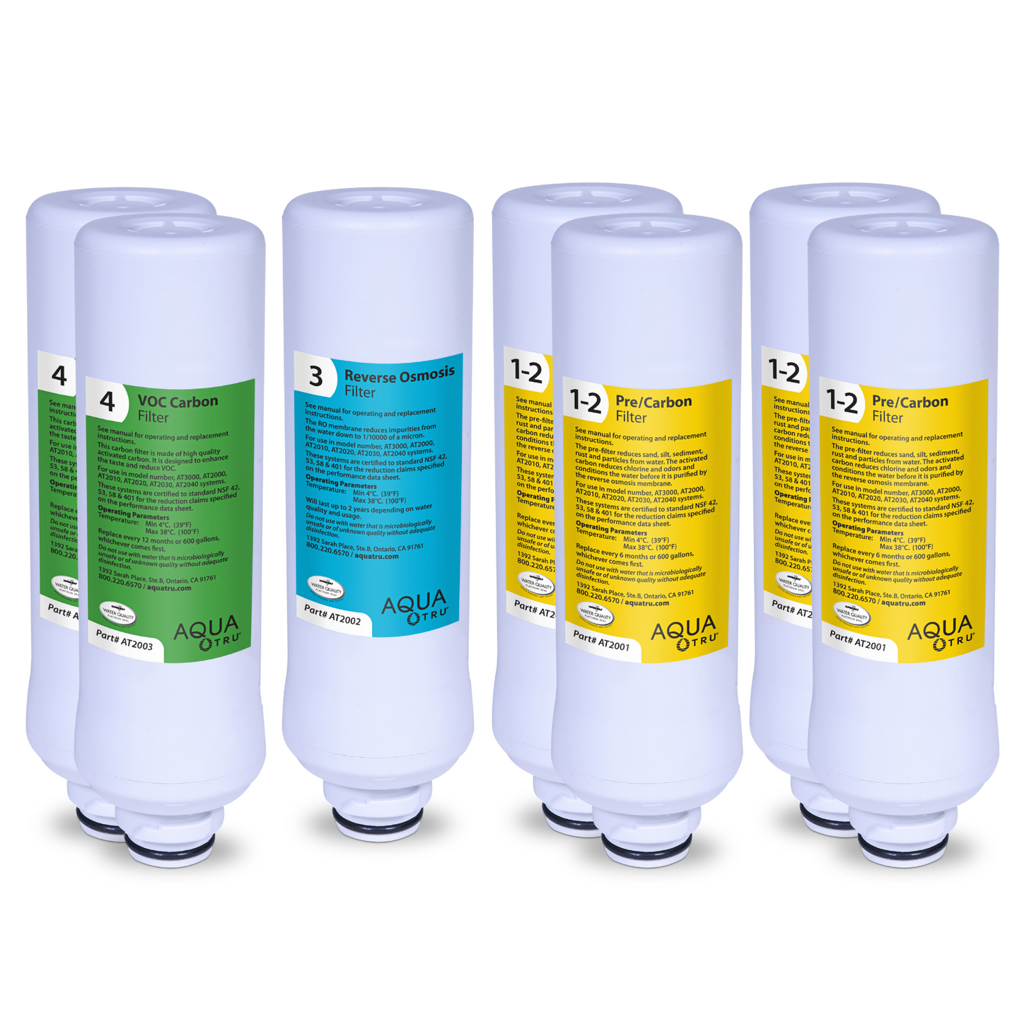 AquaTru Classic - Pack de filtres 2 ans