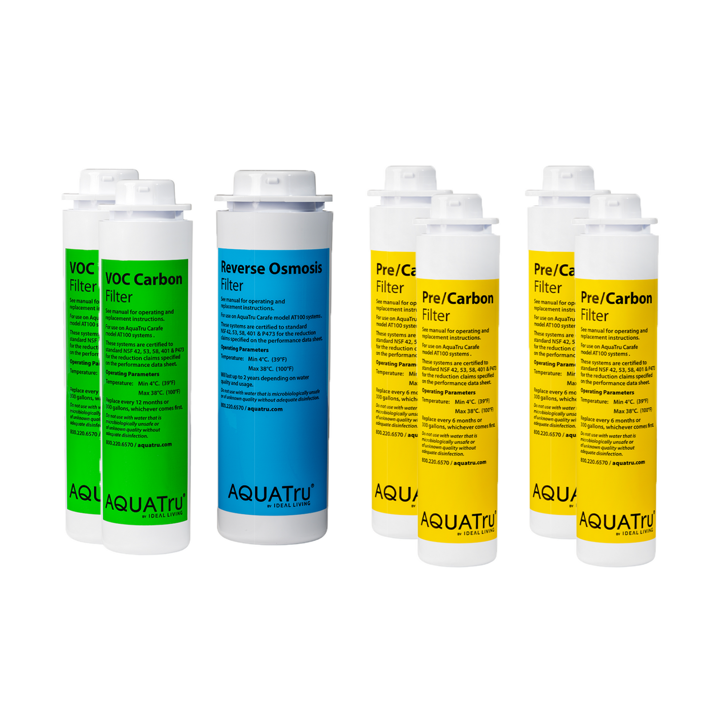 AquaTru Carafe - Unit + 2 year Filter Pack + FREE descaling kit!