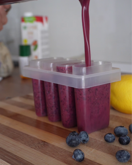 Blueberry-Lemon Smoothie Popsicles