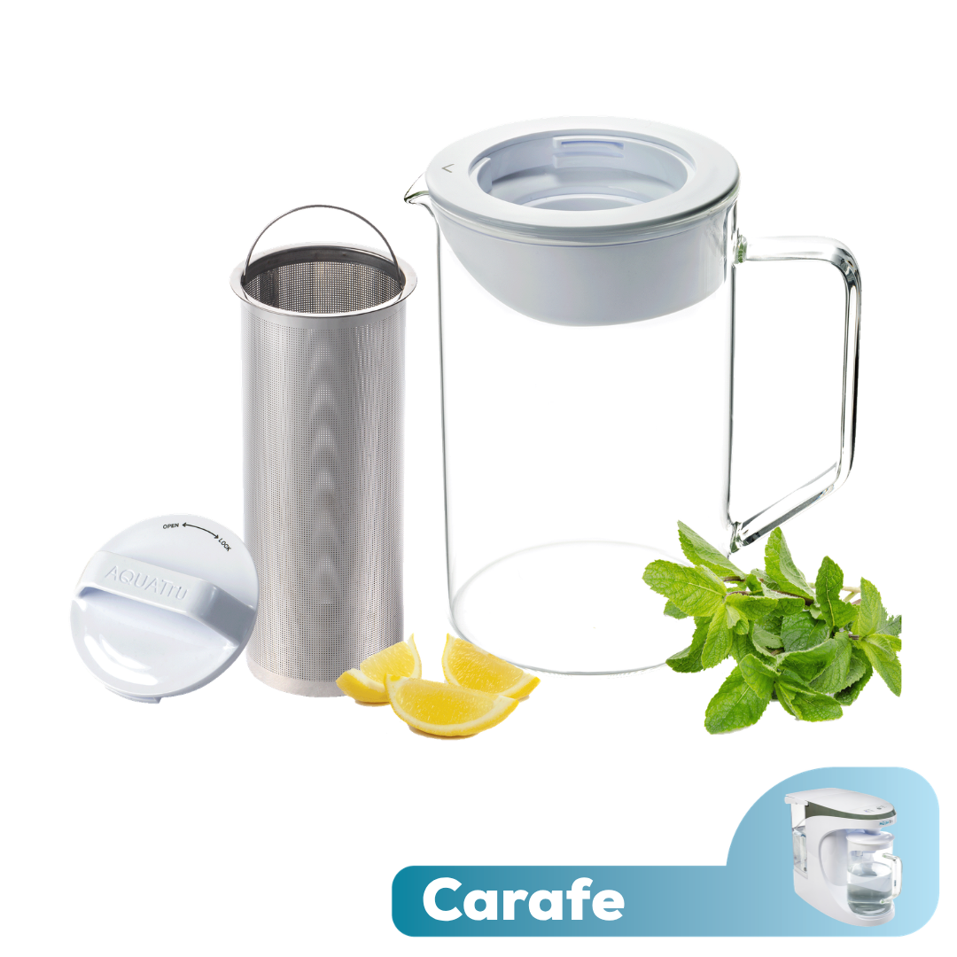Carafe AquaTru - Couvercle infuseur avec pichet en verre