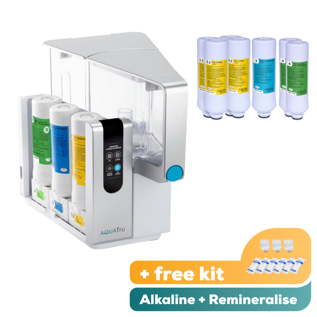 AquaTru Classic - Unité alcaline + pack de filtres pour 2 ans + kit de détartrage GRATUIT !